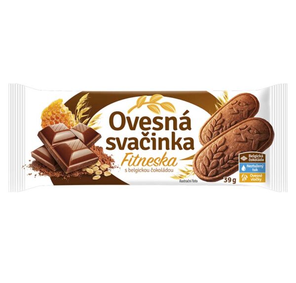 Ovesná svačinka FITNESKA s belgickou čokoládou