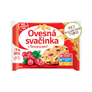 Ovesná svačinka 36g s brusnicemi bez palmového tuku