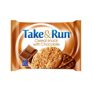 Take & Run ovesné sušenky s kousky čokolády, polomáčené 50g